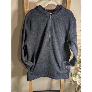 Roots Men's Navy Half-Zip Hoodie Sweatshirt XL